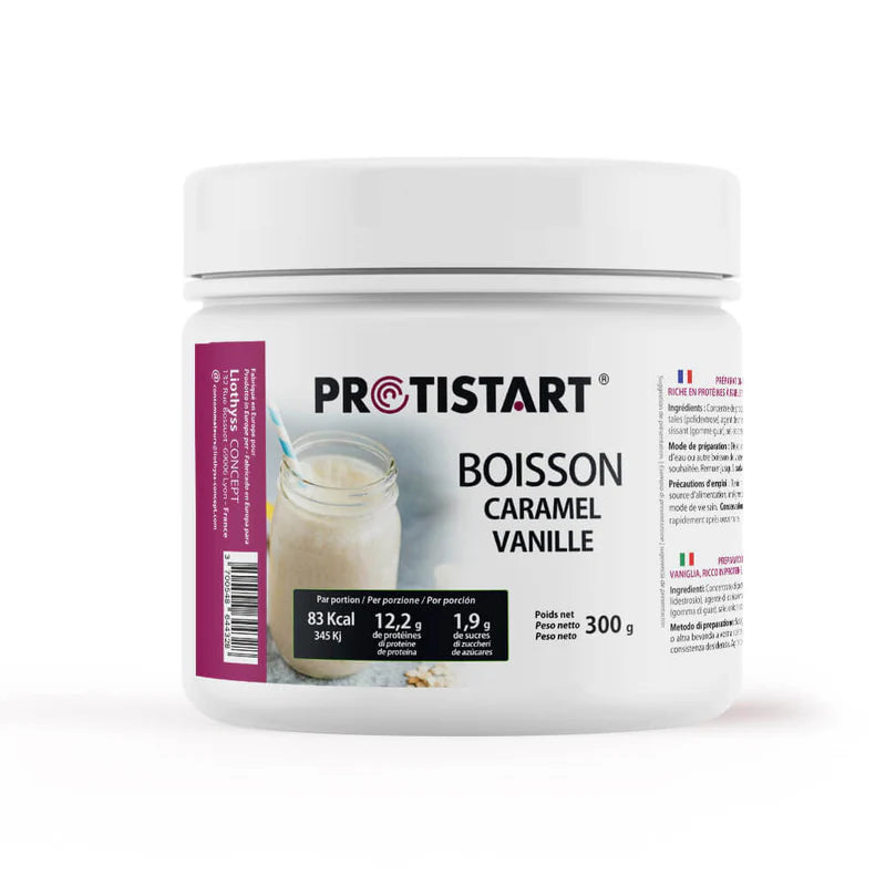 Protistart - Boisson caramel vanille - Pot de 300g